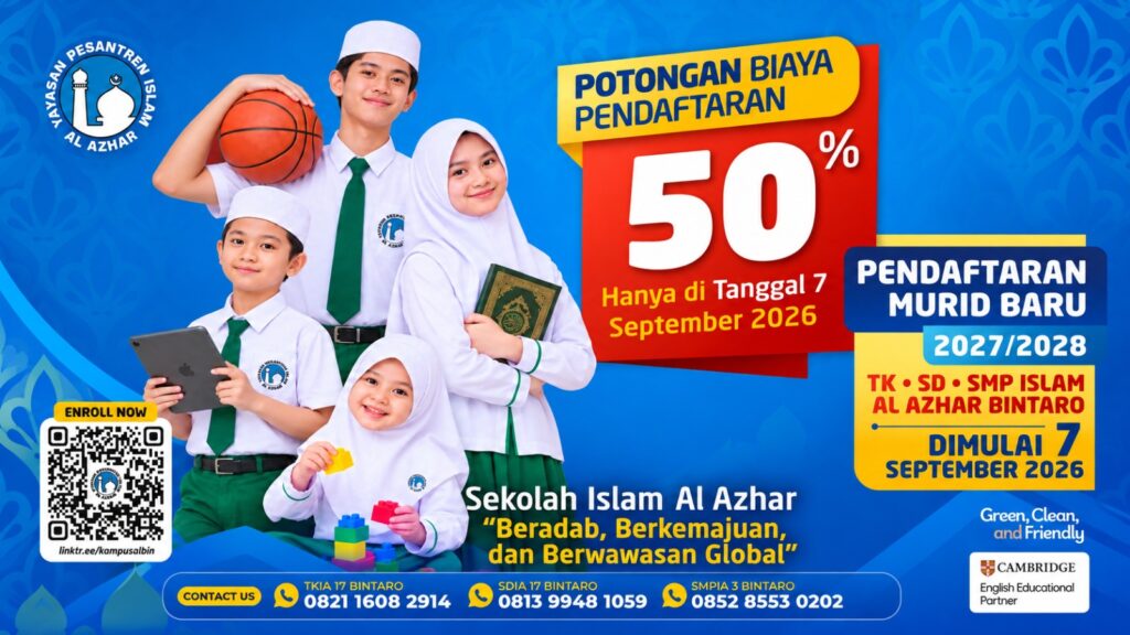 PMB 2027/2028 TK SD SMP Islam Al Azhar Bintaro